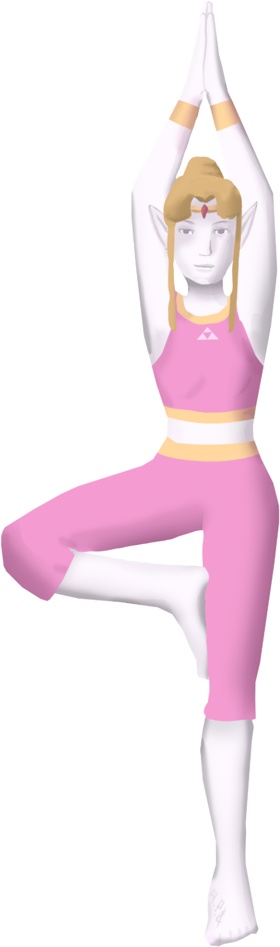 Wii Fit Zelda - Cartoon (863x1920), Png Download