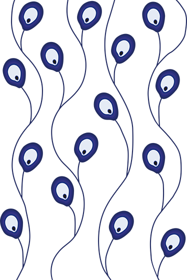 Sticker Ensemble Nazar Boncuk - Line Art (374x560), Png Download