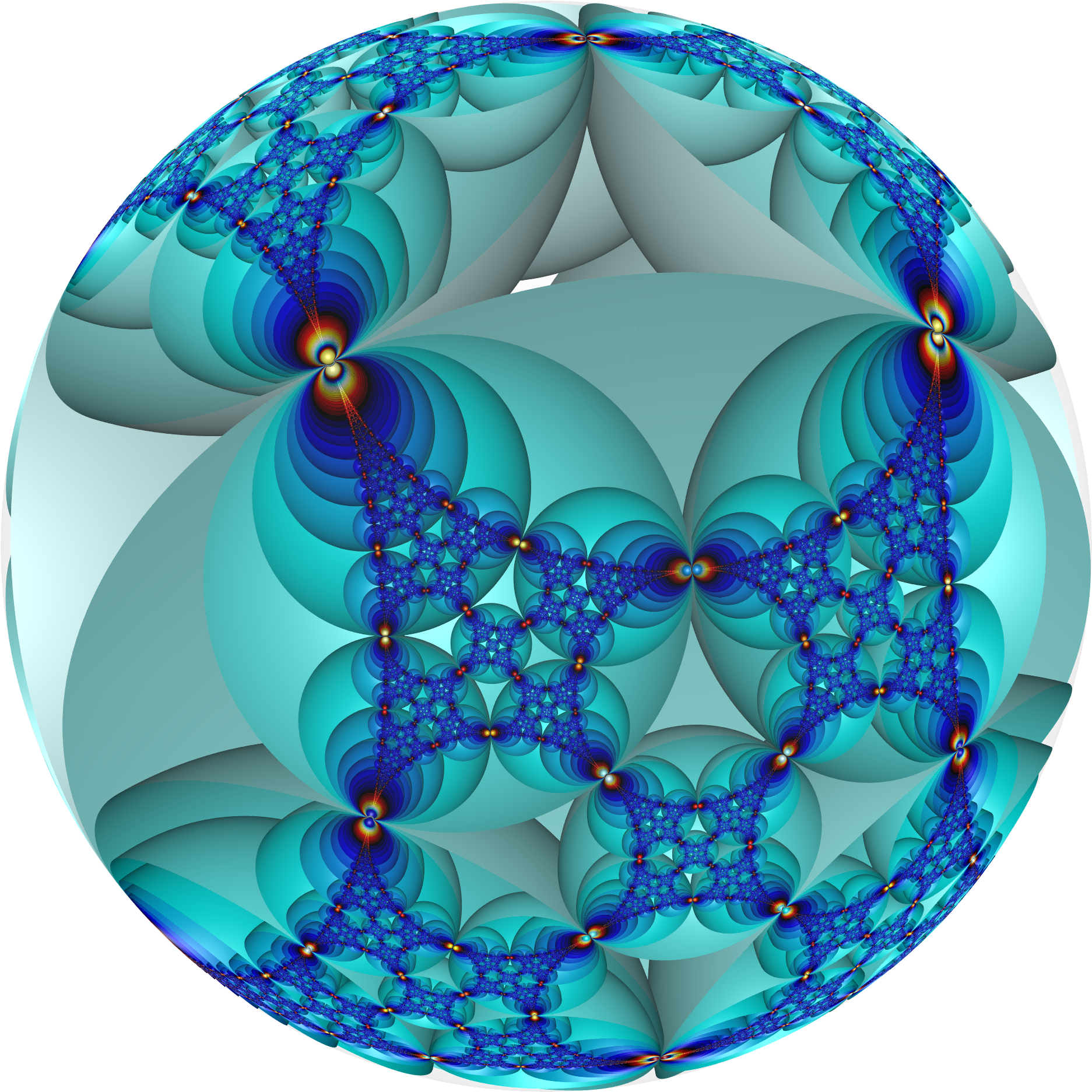 Hyperbolic Honeycomb 4 3 I Poincare - Uniform Honeycombs In Hyperbolic Space (2000x2000), Png Download