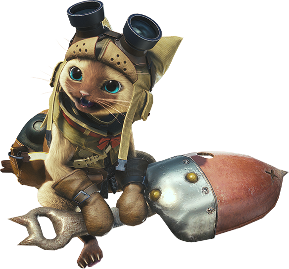Monster Hunter World Png Pic - Monster Hunter World Palico (584x544), Png Download