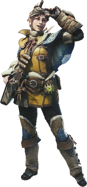 The Handler - Monster Hunter World Handler (299x643), Png Download