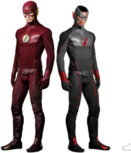 And Kid By Thearrowverse - Flash Barry Allen Cosplay Costume Outfit Adult Uniform (500x597), Png Download