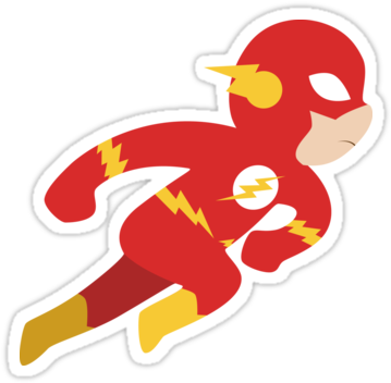 Toon Flash By Nasca Laptop Stickers, The Flash, Overlays, - Sticker (375x360), Png Download