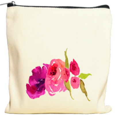 Bride Makeup Bag, Bride Gift, Bride Cosmetic Bag, Engagement - Garden Roses (400x400), Png Download
