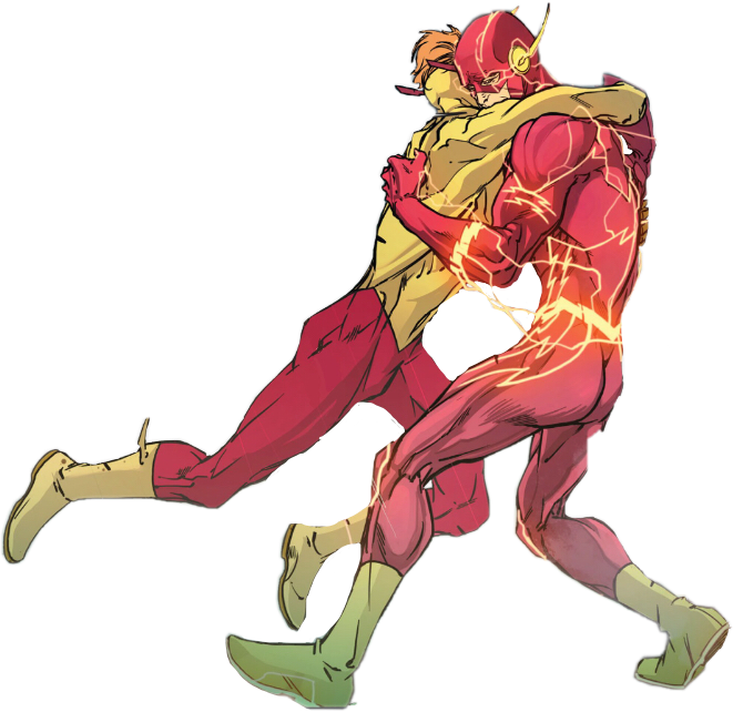 Kidflash Theflash Dc Comics - The Flash (661x642), Png Download