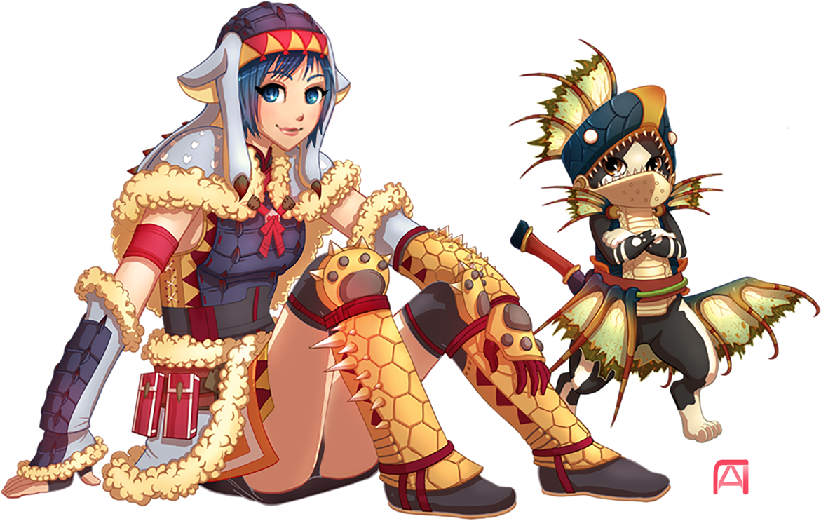 Back Then There Was No Plesioth Armor For The Felyne (1200x776), Png Download