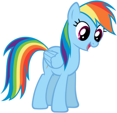 Rainbow Dash - Mlp Rainbow Dash Worried (400x377), Png Download