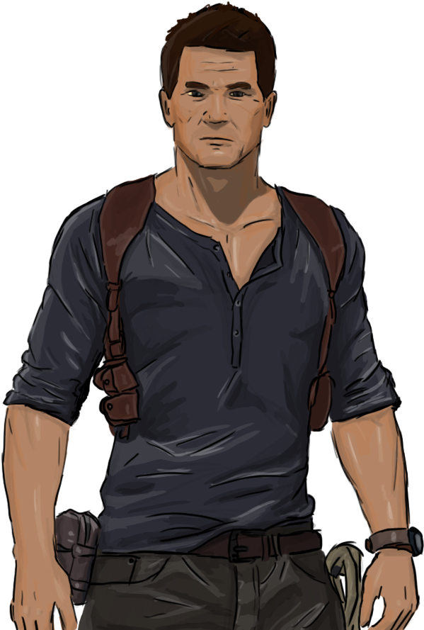 Nathan Drake Uncharted Free Png Image - Uncharted Png (626x900), Png Download