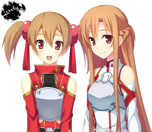 View 1234135422 , - Sword Art Online Silica Et Asuna (600x515), Png Download