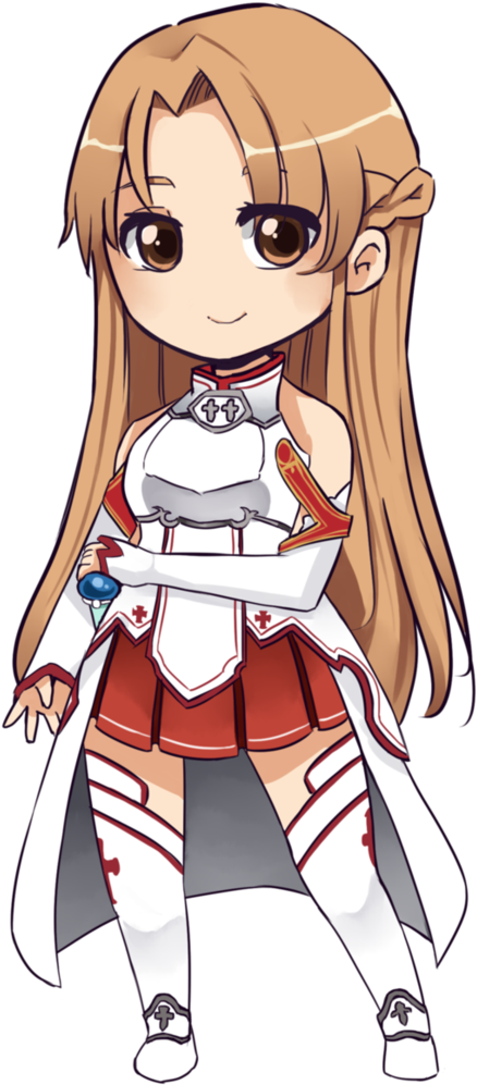 Asuna By Ye - Chibi Asuna And Kirito (774x1032), Png Download