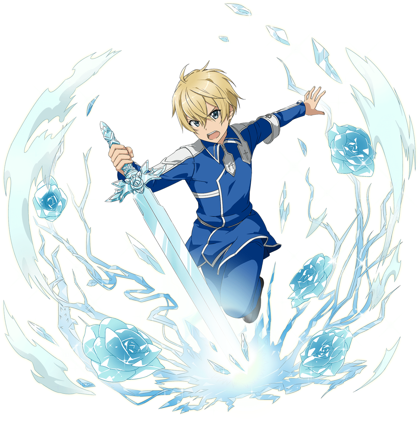 #swordartonline Memory Defrag - Sword Art Online Alicization Rose Blue Sword (1456x1456), Png Download