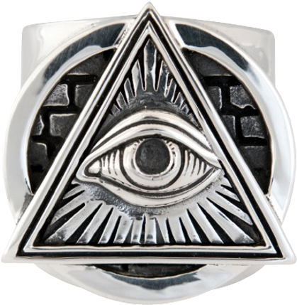 All Seeing Eye Black Circle (497x497), Png Download