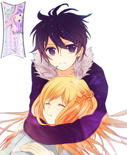 Photo - Asuna X Kirito Cute (530x647), Png Download