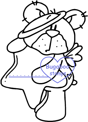 Angel Oso - Line Art (300x422), Png Download