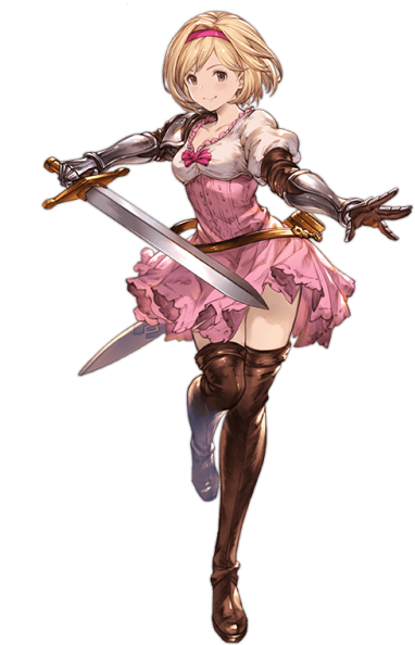 2 - Djeeta Granblue Official Art (500x734), Png Download