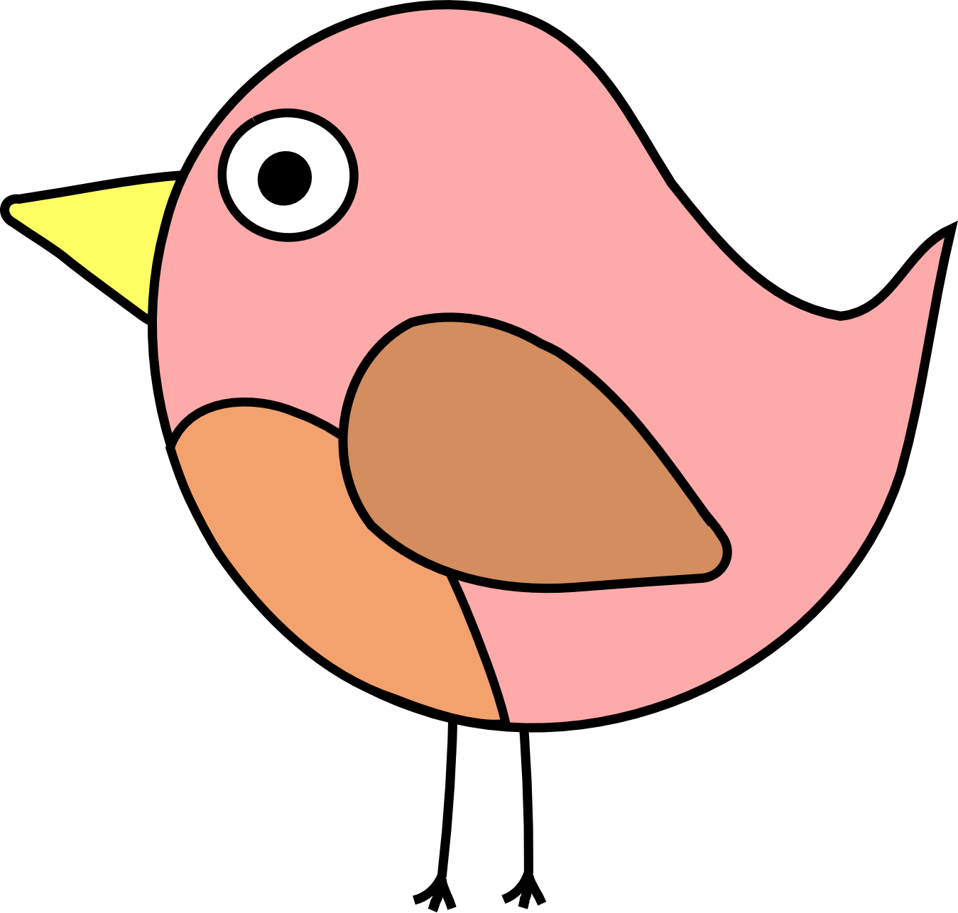 Pajarito Rosa - Pajarito Lila Png (1349x1286), Png Download