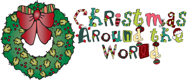 Clipart Black And White Download Around The World Winter - Dj Inkers Christmas Tree (745x319), Png Download