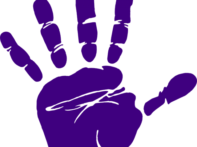 Handprint Clipart Purple - Handprint Clipart (640x480), Png Download