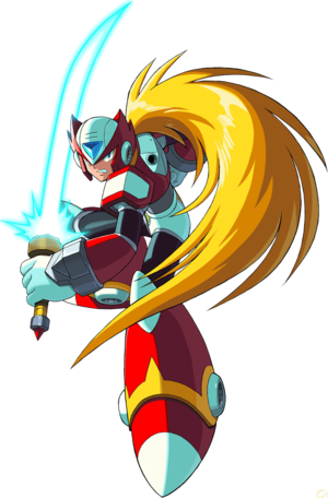 , Zero-mmx ) - Zero From Megaman (300x456), Png Download