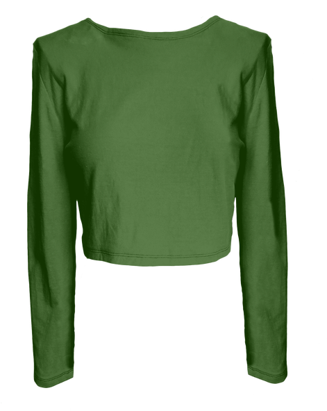 Long Sleeve Crop Looks Great With High Waisted Bottoms, - Blouse (498x600), Png Download