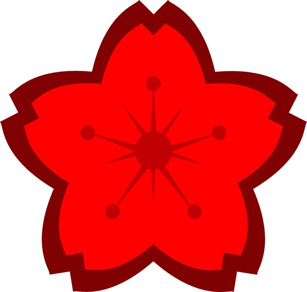 Kamikaze Cherry Blossom By Jmk Prime-d8qs18z - Red Cherry Blossom Logo (1024x974), Png Download
