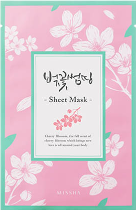 [review] Missha Cherry Blossom Something Sheet Mask - Missha Sheet Mask Cherry Blossom (500x500), Png Download