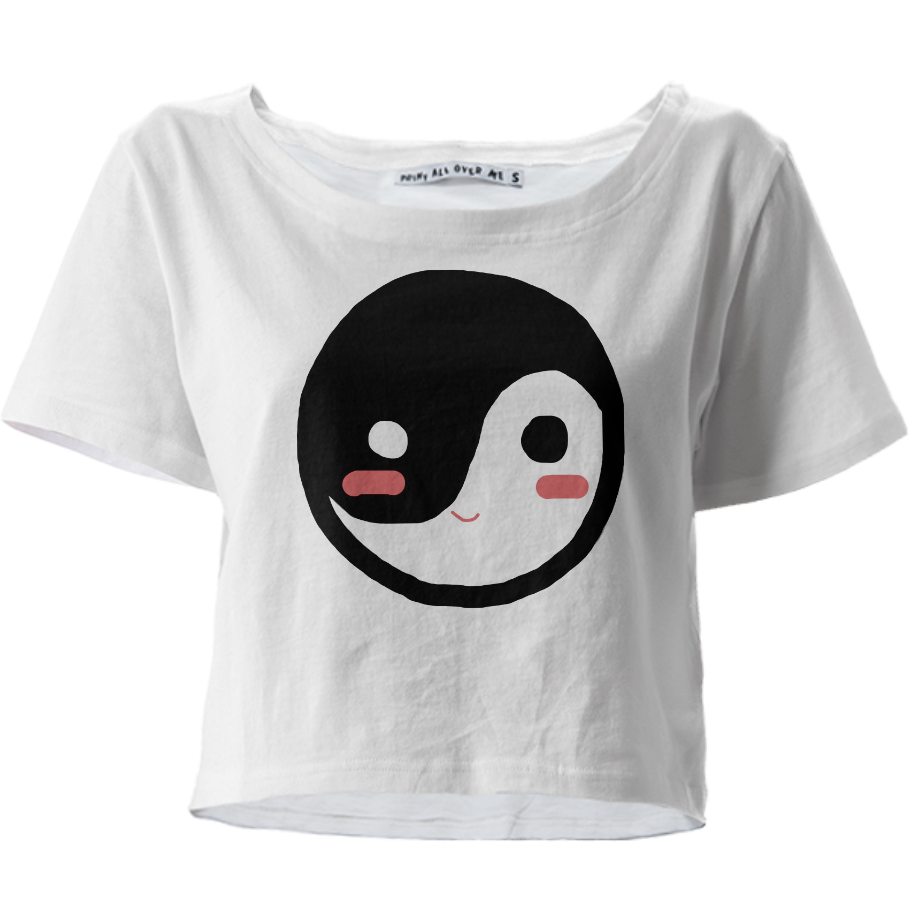 Lil Yin Yang Crop Top $44 - White Crop Top Transparent (910x910), Png Download