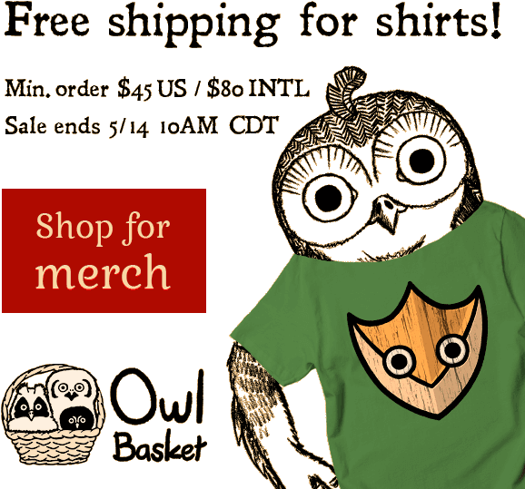Ad To Owl Basket Merchandise Shop - Cartoon (600x570), Png Download