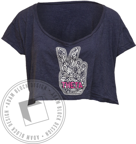 Kappa Alpha Theta Peace Crop Top - Phi Delta Theta Fanny Pack (464x585), Png Download