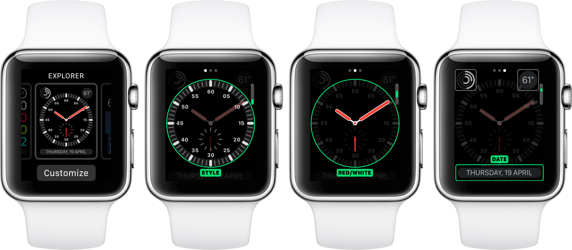 How To Change And Customize Your Watch Face On Apple - Apple 42 Mm Gold Pink (1996x872), Png Download