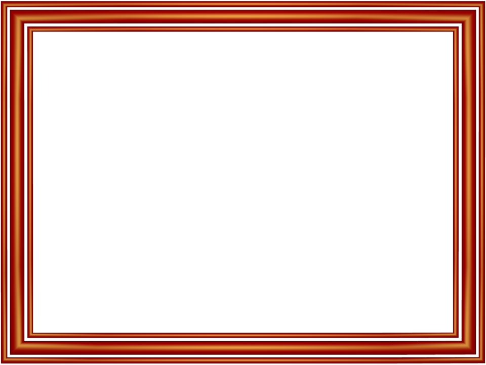 Red Elegant 3 Separate Bands Rectangular Powerpoint - Деревянная Рамка Для Фото Png (960x720), Png Download