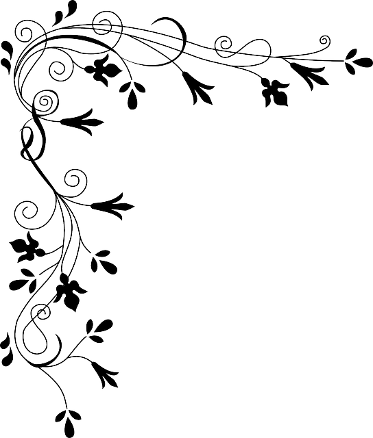 Banner Black And White Library Free Image On Pixabay - Black And White Flower Border Vector (544x640), Png Download