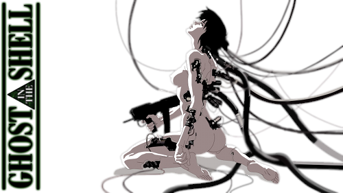 Ghost In The Shell Movie Image With Logo And Character - Ghost In The Shell Png (500x281), Png Download