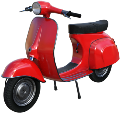 Classic Scooter Red, Classic, Scooter, Vehicle Png - Scooter (640x640), Png Download
