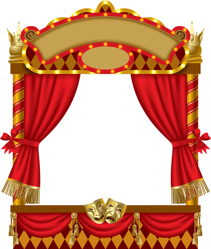 Red Curtains - Puppet Show (679x800), Png Download
