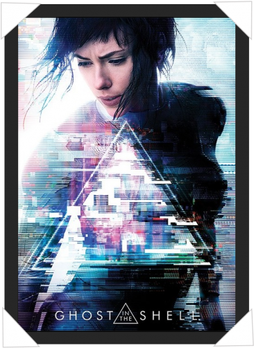#866 - Ghost In The Shell (white) Movie Poster 12x18 (500x500), Png Download