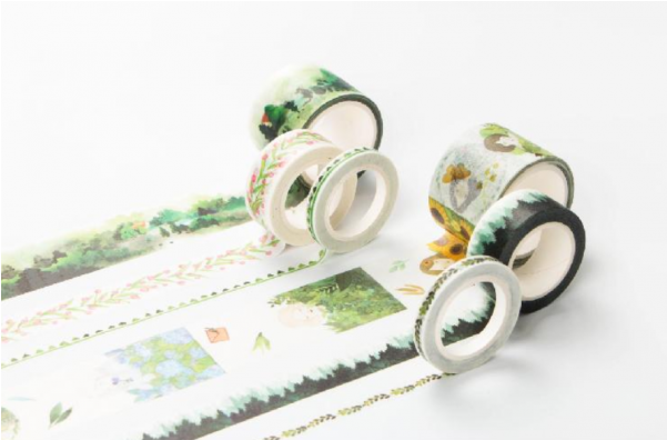 Garden Landscape Oil Painting - Adhesive Tape (600x600), Png Download
