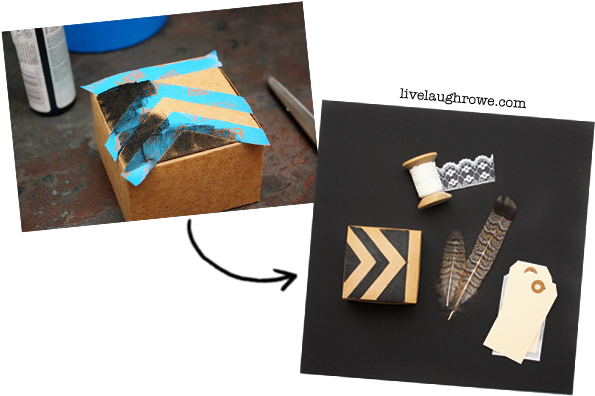 Using Scotchblue Painters Tape To Stencil Tribal Pattern - Paper (625x414), Png Download