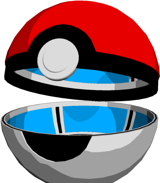 Pokeball Clipart Electric - Pokemon Ball Open Png (800x600), Png Download