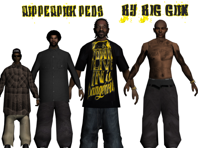 Rapperpack Peds - Gta San Andreas Eazy (640x480), Png Download