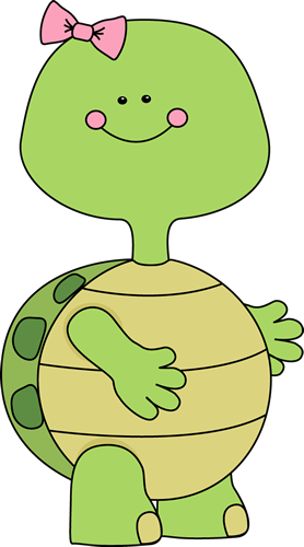 Girl Clip Art Image Parties Baby Shower - Turtle With A Bow (278x500), Png Download