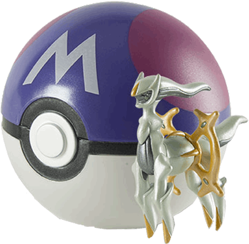 Arceus & Master Ball Clip N Carry Mythical Poke Ball - Pokemon 20th Anniversary Clip N Carry Pokeball Arceus (600x600), Png Download