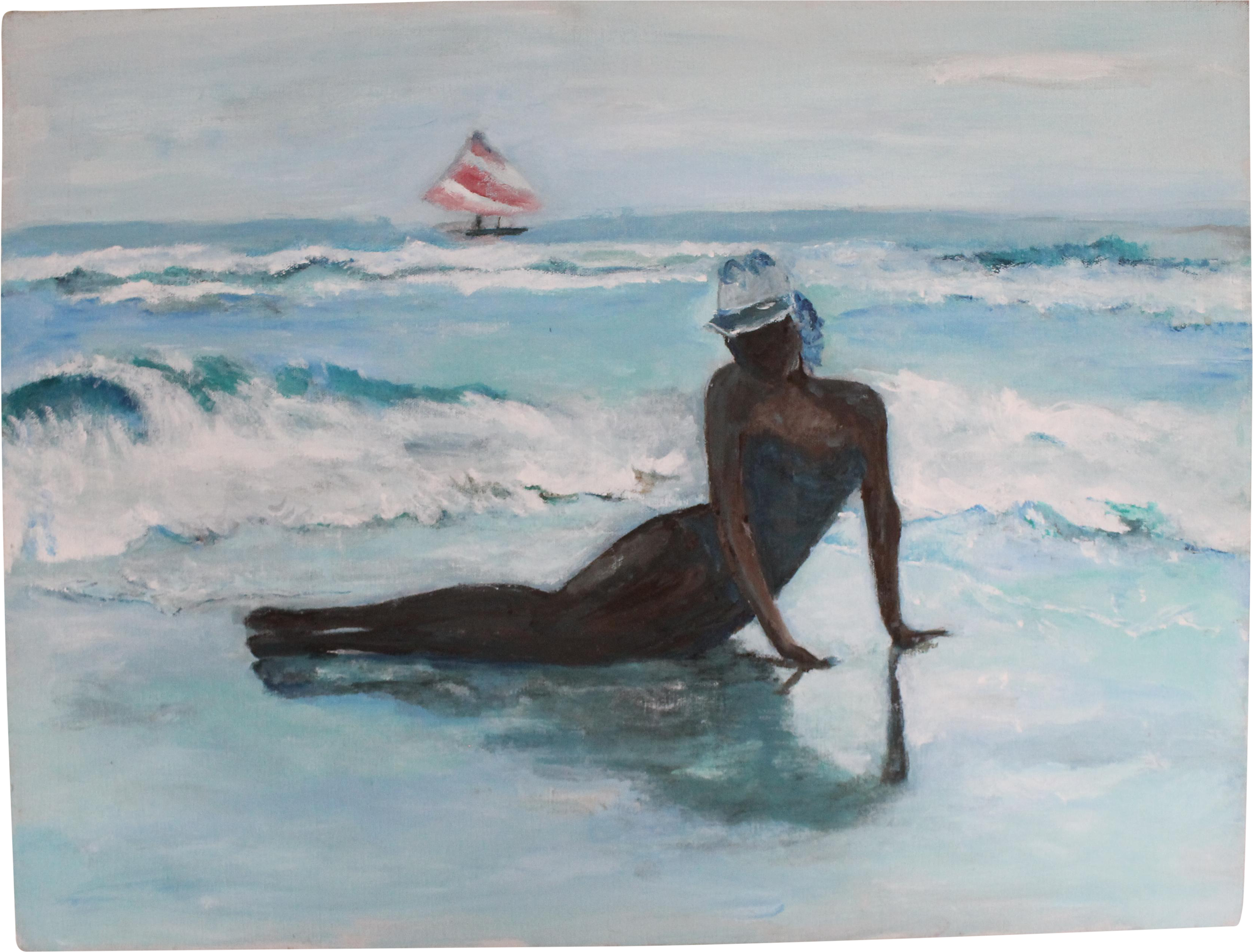 Drawing Beach Landscape - Library (3738x2840), Png Download