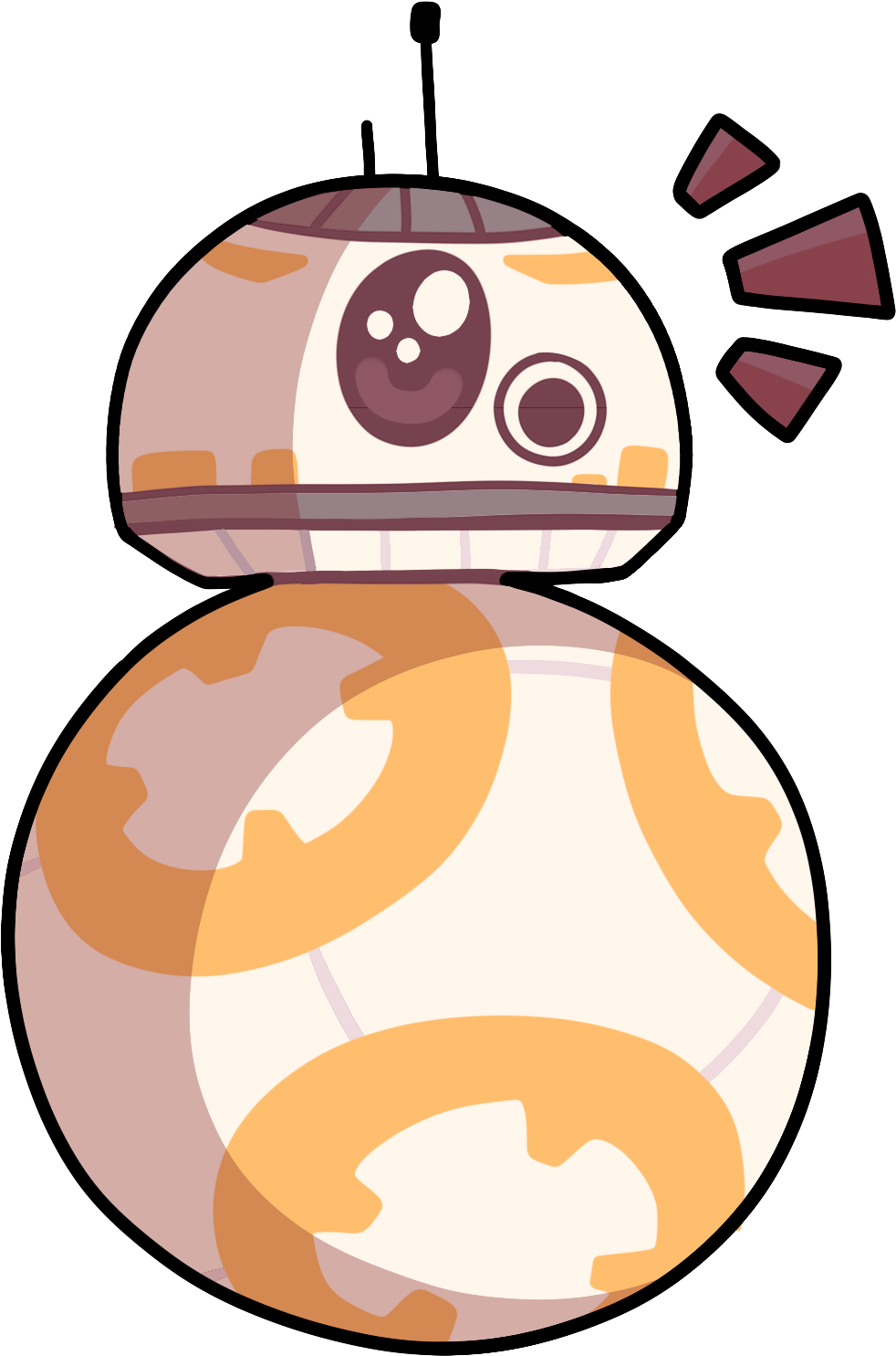 Chibi Star Wars Bb 8 (1199x1503), Png Download