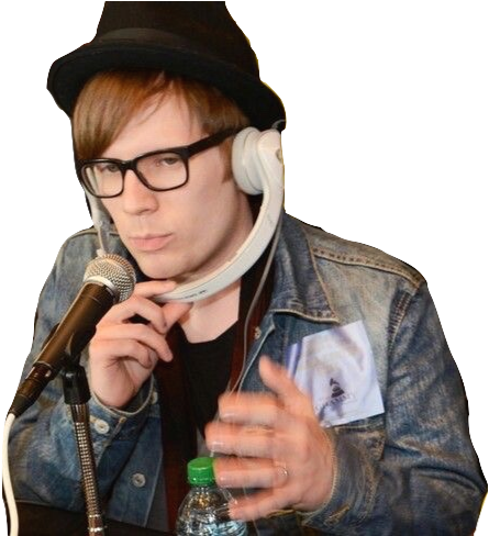 Transparent Upside Down Headphones Patrick For Thebest - Leather Jacket (451x487), Png Download