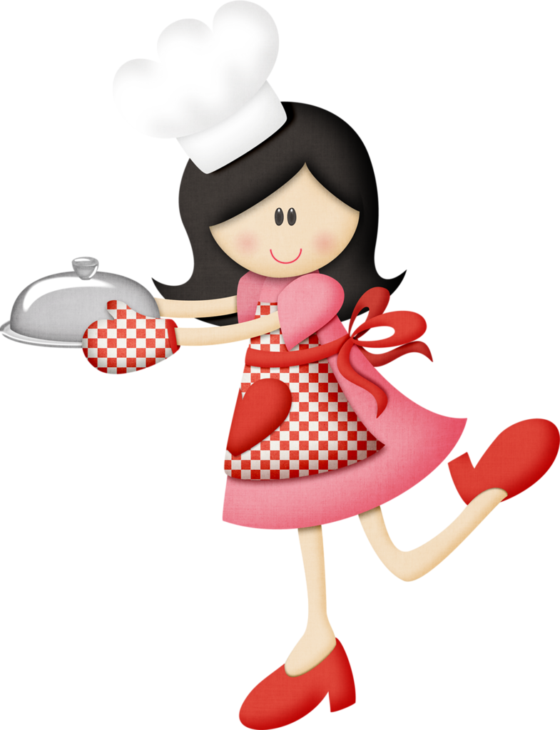 Retro Cocinera Utensilios De - Dibujo De Cocinera (690x900), Png Download