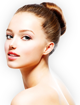 A Model With An " - Beauty Parlour Model Hair Face Png (307x403), Png Download