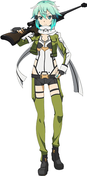 Sinon - Sword Art Online Sinon (324x600), Png Download