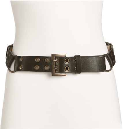 Leather Military Contour Belt - Buckle (509x677), Png Download