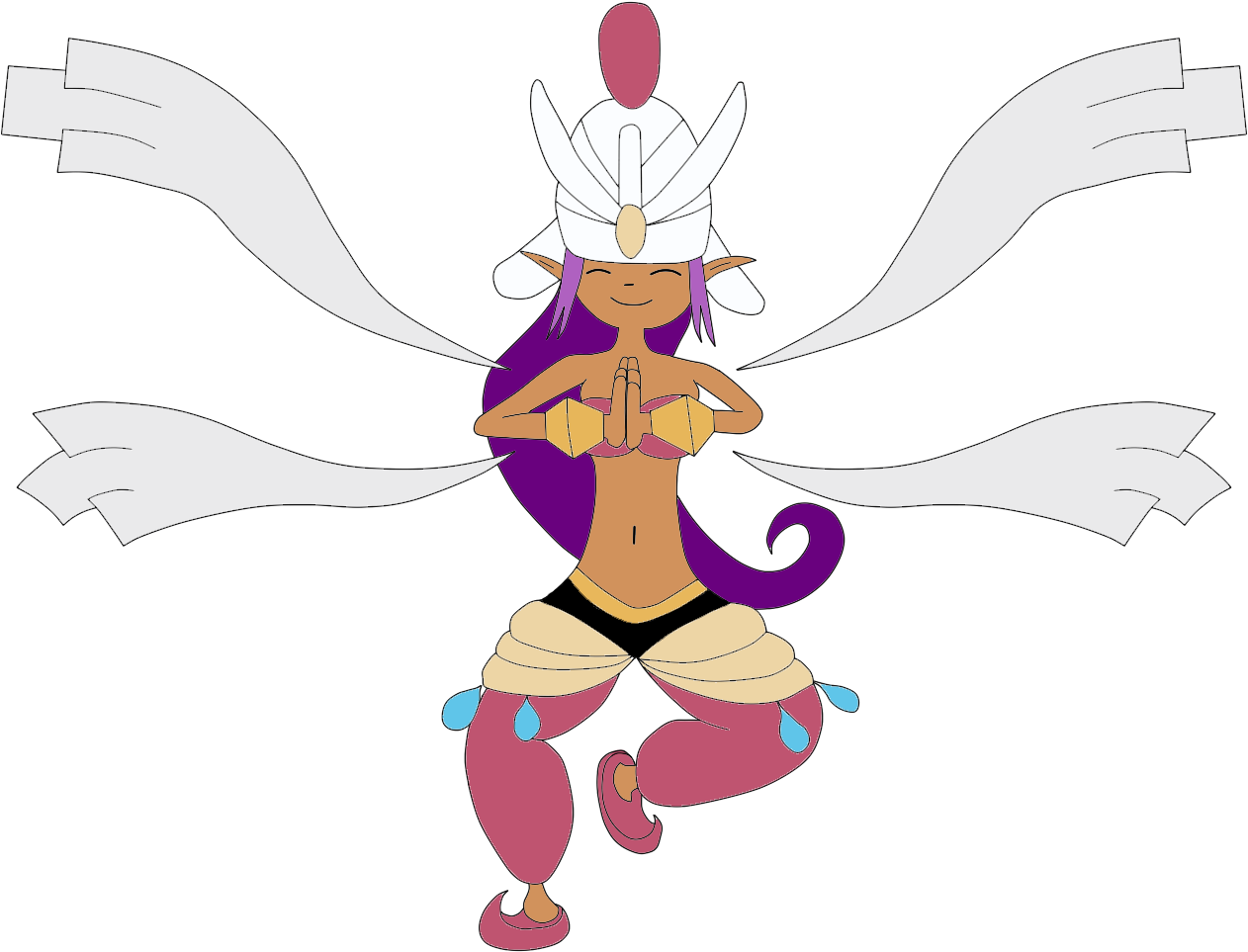 Mega Shantae - Shantae Medicham (1317x1058), Png Download